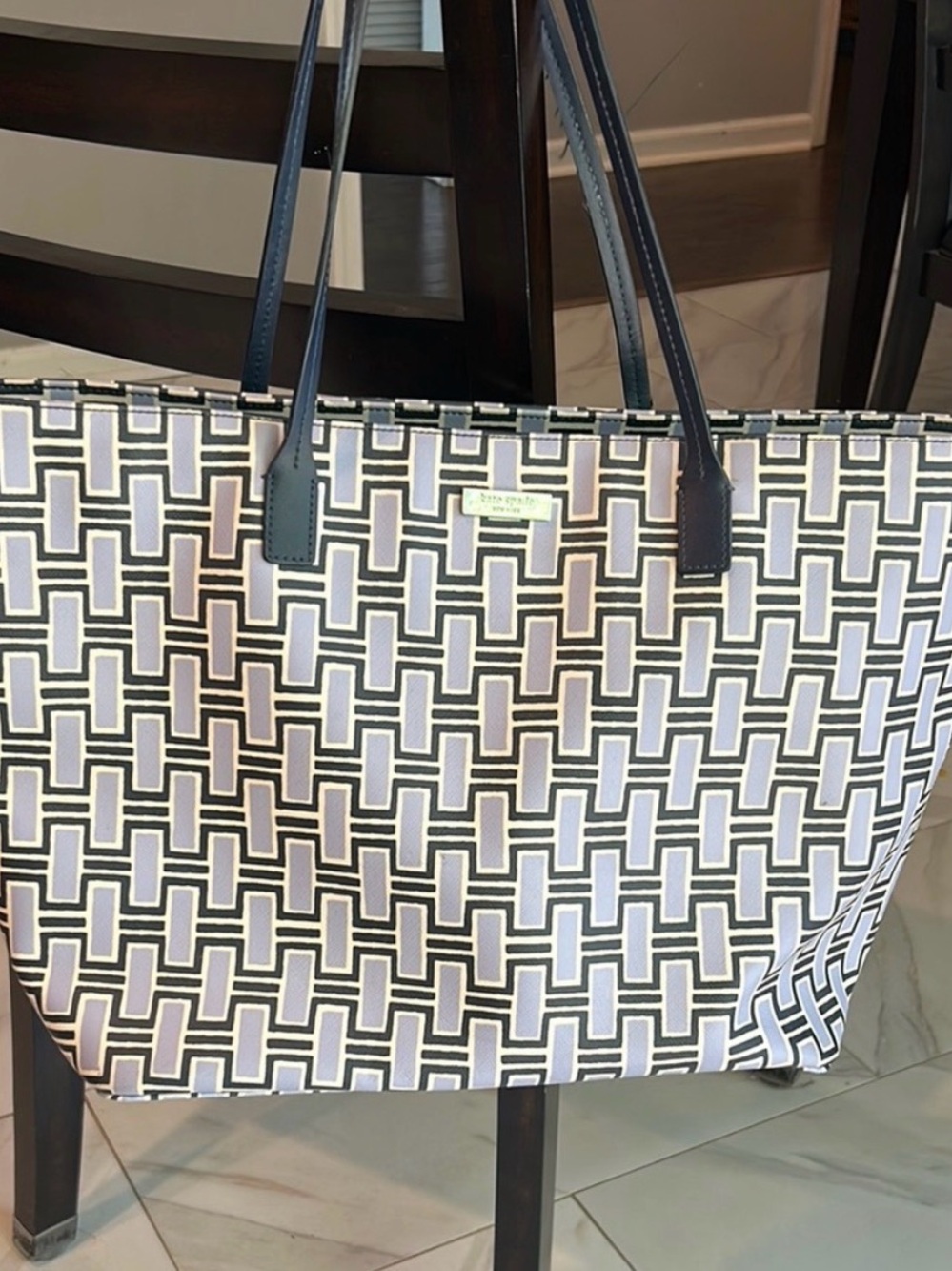 kate spade Black and White Geometric Tote